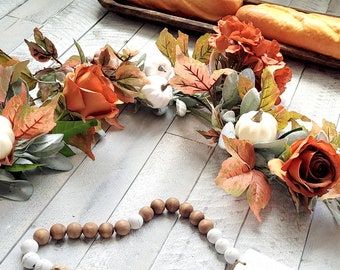 Fall Garland Mantel Fall Tablescape Fall Table Decor Autumn Leaves Table Garland Fall Pumpkin Decor Dining Table Fall Centerpiece Fall Decor