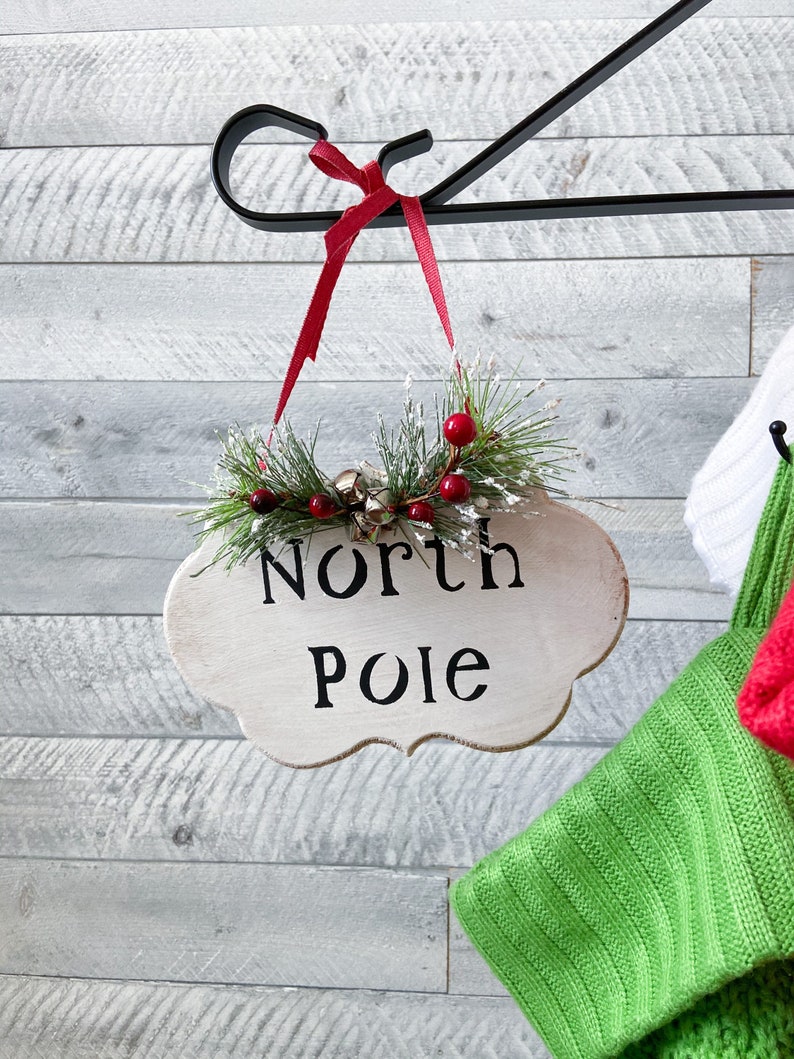 Christmas Stocking Holder Wood Post With Hooks Farmhouse Etsy