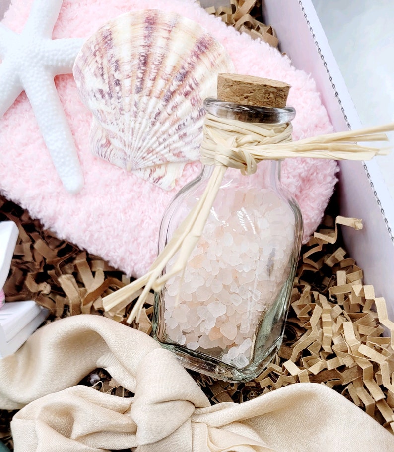 Beach Decor Summer Birthday Gift Box Women Birthday Gift Frosted Tumbler Summer Beach Candle Gift Box Friend Spa Gift Set Gift Box Mom image 6