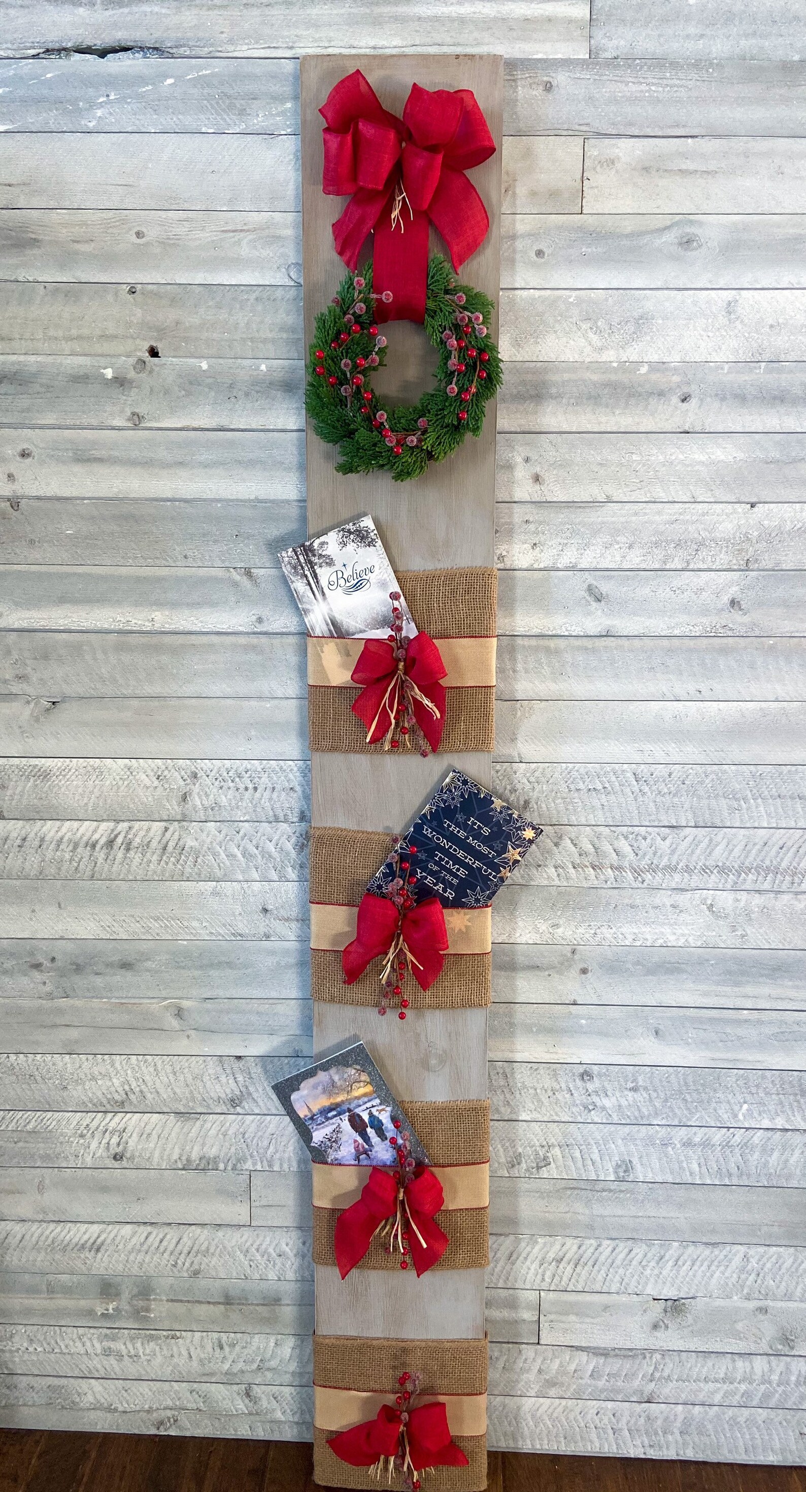 Christmas Greeting Card Holder Wood Christmas Card Holder Etsy