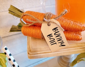 Mini Bunny Bait Carrots Easter Tiered Tray BunnyMini Carrot BundleEaster Eggs Spring Decor, Easter Bunny, Carrots, Mini Wood Sign