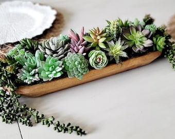 Artificial Succulent Arrangement Client Gift for Home Contemporary Centerpiece Wedding Table Farmhouse Accent Faux Plant Succulents Realtor