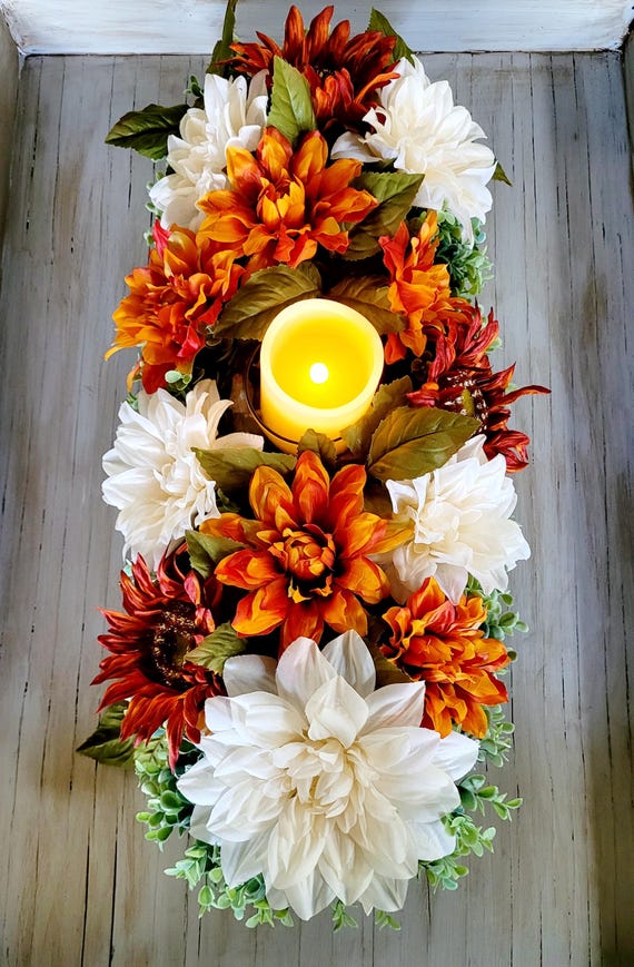 autumn table flower ★フラワーアレンジメント Fall Dining Table Arrangement Fall Decor Rustic Centerpiece Fall