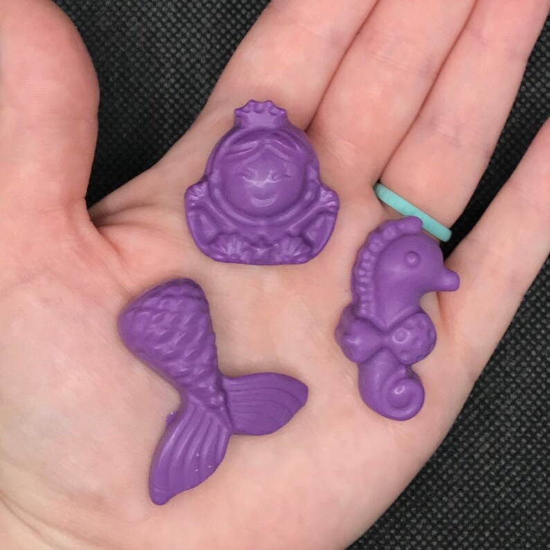 Mermaid Crayons seahorse mermaid tails set of 25 party favors