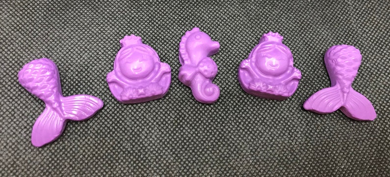 Mermaid Crayons seahorse mermaid tails set of 25 party favors