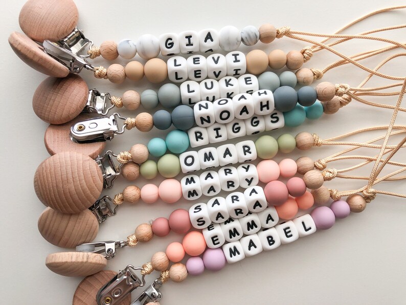 personalized pacifier clip with name