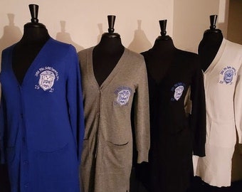 Zeta Phi Beta Longline Button Cardigan