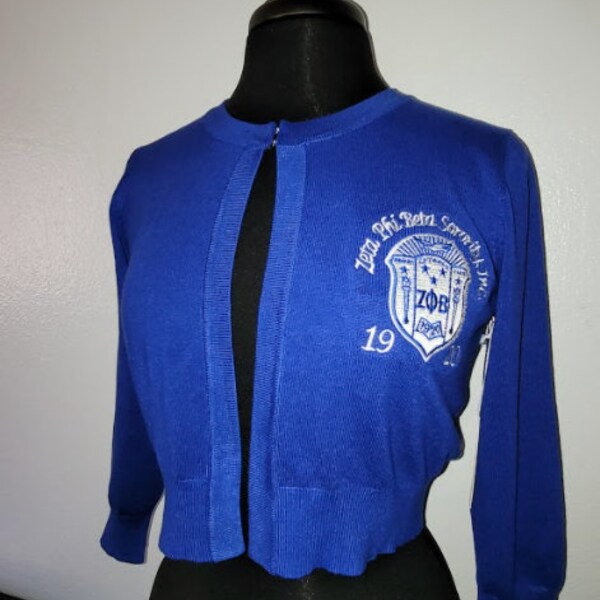 Zeta Phi Beta Open Bolero Knit Cardigan-SIZE UP