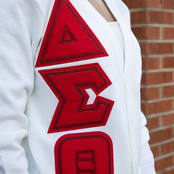 Pre-Order DST Crimson Lettered Cardigan: Ships 04/01/24