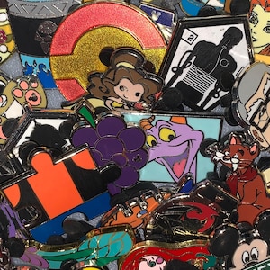 50 Disney Trading Random Pins Lot Hades Cinderella Woody Winnie The Pooh Stitch More No Duplicates Fast Shipping!