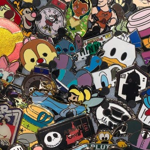 75 Random Disney Trading Pins Lot Hades Cinderella Woody Winnie The Pooh Stitch and More No Duplicates Fast Shipping!