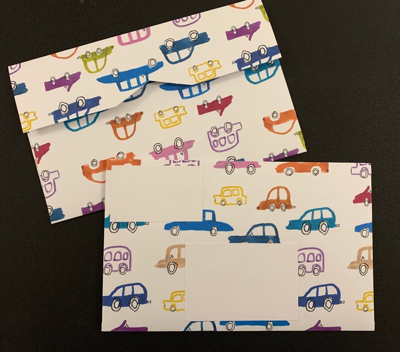 8 Cute Printed Envelopes Self-Seal