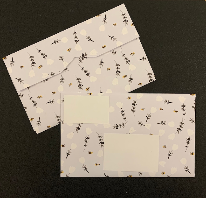 8 Cute Printed Envelopes Self-Seal