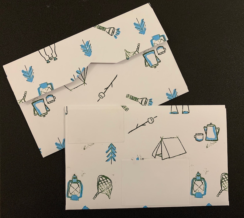 8 Cute Printed Envelopes Self-Seal