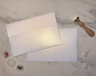 Buste luccicanti in oro bianco (10) / autosigillanti