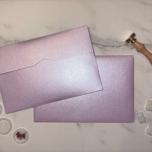 Purple Shimmer Envelopes (10) | Self-Seal