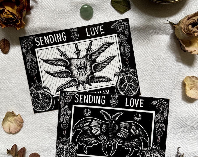 sending love - postcards
