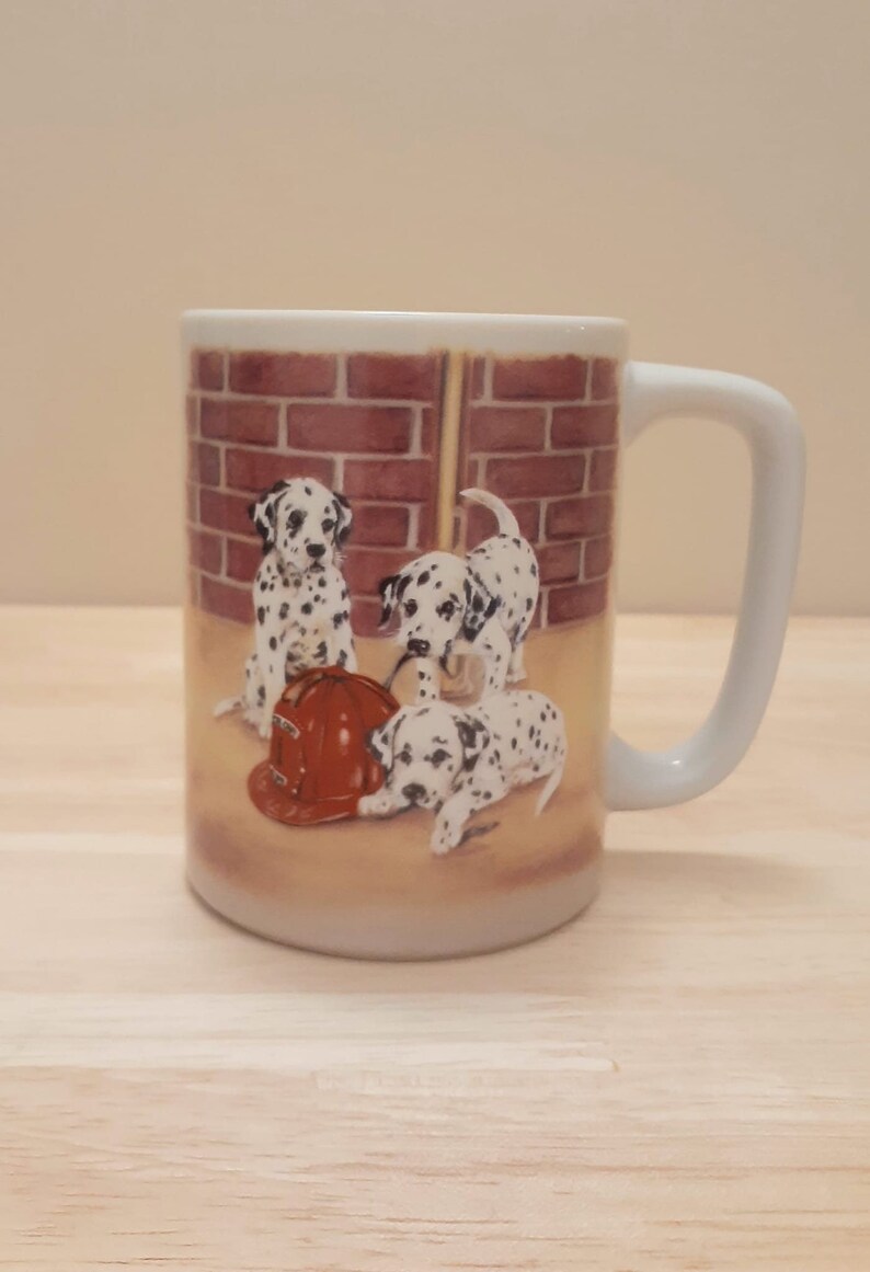 Vintage Otagiri Fire Station Dalmatian Puppies Coffee Tea