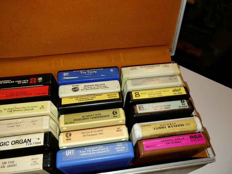 Lot of 24 Vintage 8 Track Tapes With Classic Vinyl Style Case Etsy