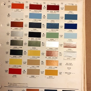 Ditzler PPG 1980 Volkswagen Audi Import Color Chips
