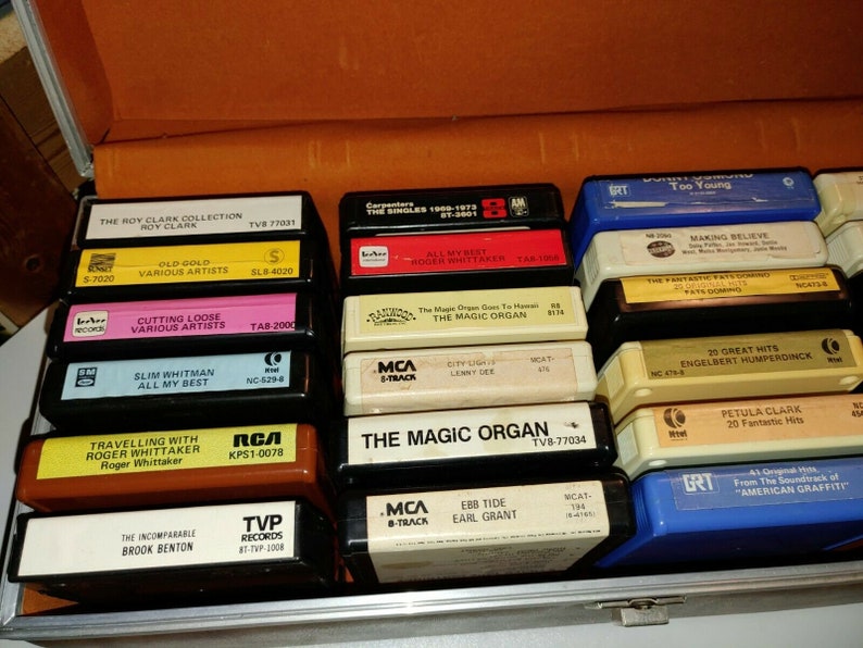 Lot of 24 Vintage 8 Track Tapes With Classic Vinyl Style Case Etsy