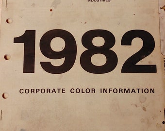 1982 PPG Ditzler Corporate Color Information Paint Chips