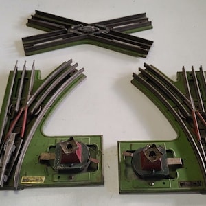 One Pair of Pre War Lionel O21 Switches and X Crossing