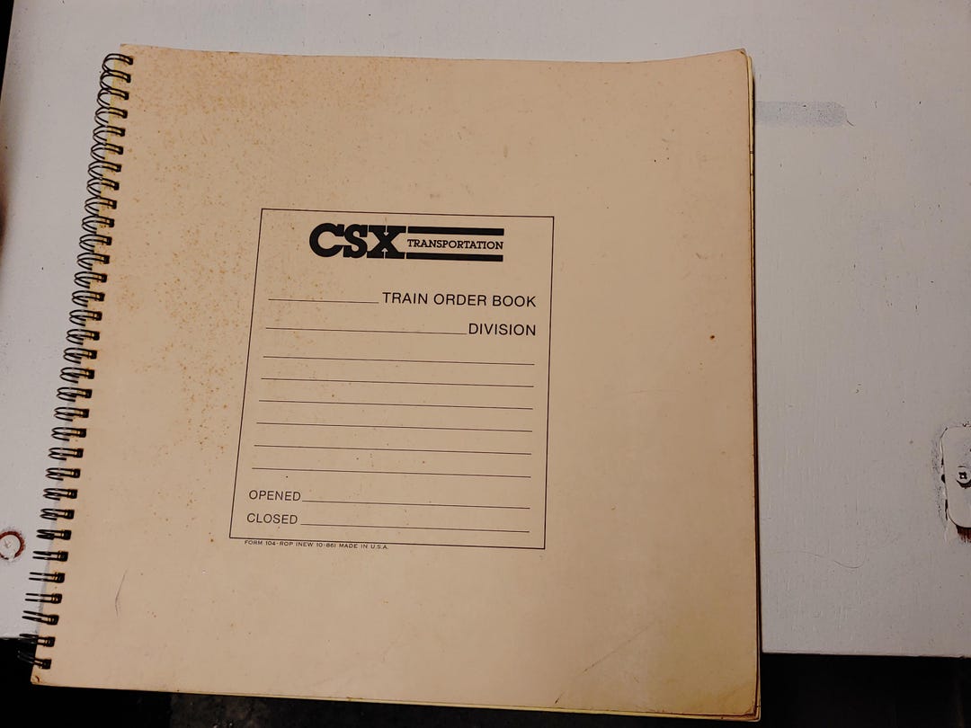 Vintage Original Unused 1986 CSX Railroad Train Order Book - Etsy