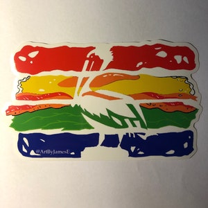 XL Decal St. Pete Biscuit Flag Die Cut 7 x 4 pouces image 5