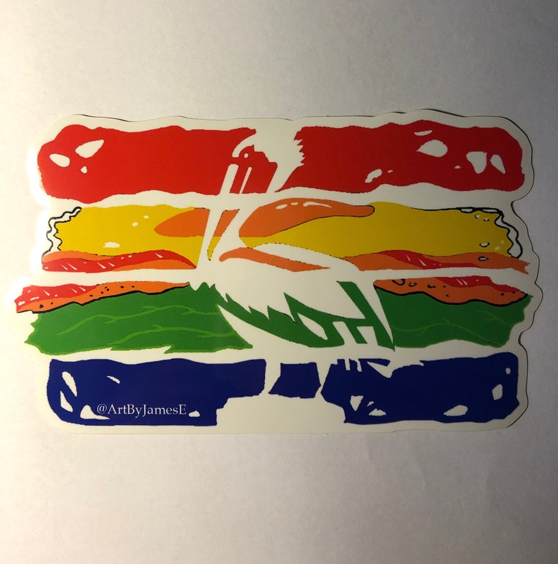 XL Decal St. Pete Biscuit Flag Die Cut 7 x 4 inches image 5