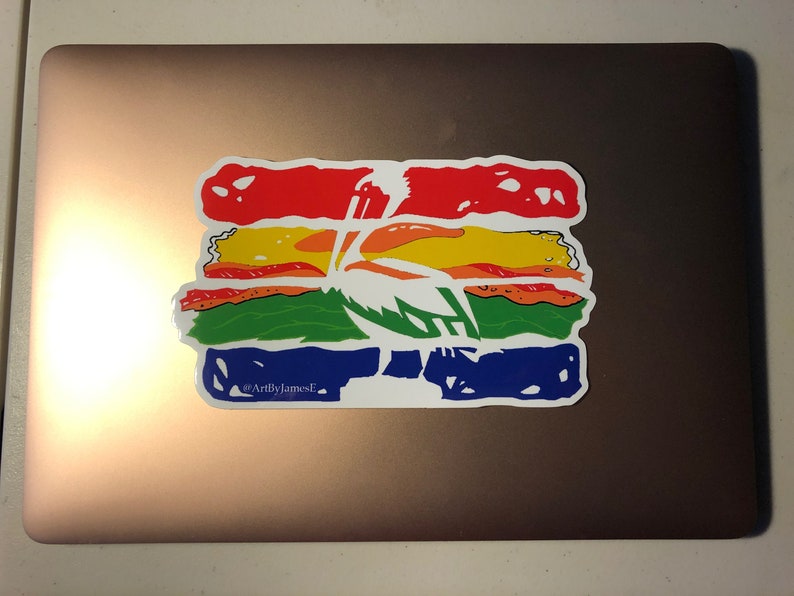 XL Decal St. Pete Biscuit Flag Die Cut 7 x 4 inches image 4