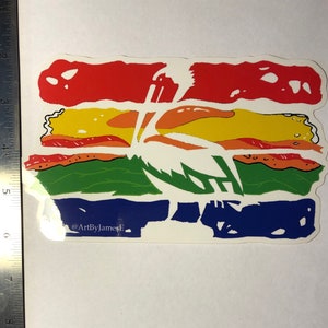 XL Decal St. Pete Biscuit Flag Die Cut 7 x 4 inches image 3