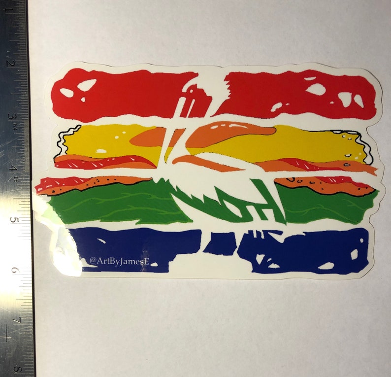 XL Decal St. Pete Biscuit Flag Die Cut 7 x 4 inches image 3