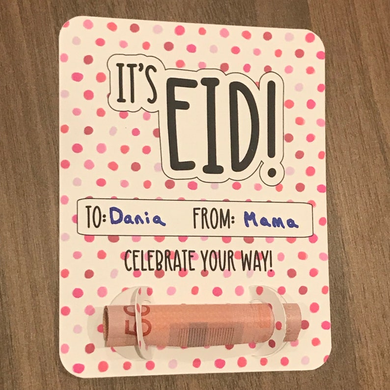 Eid Money Cards Roll up Money Holder Kids Eidi Money Etsy