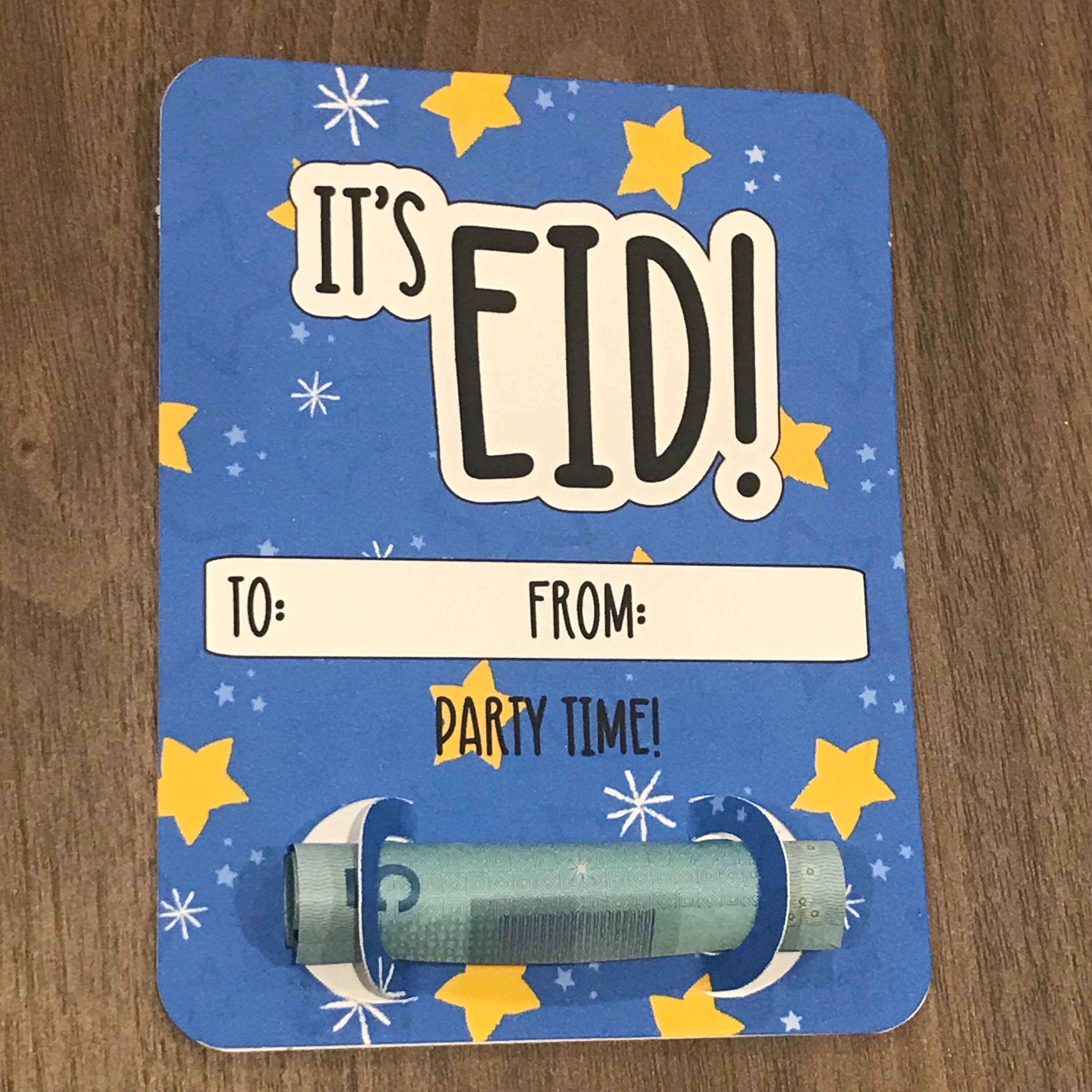 Eid Money Cards Roll up Money Holder Kids Eidi Money Etsy
