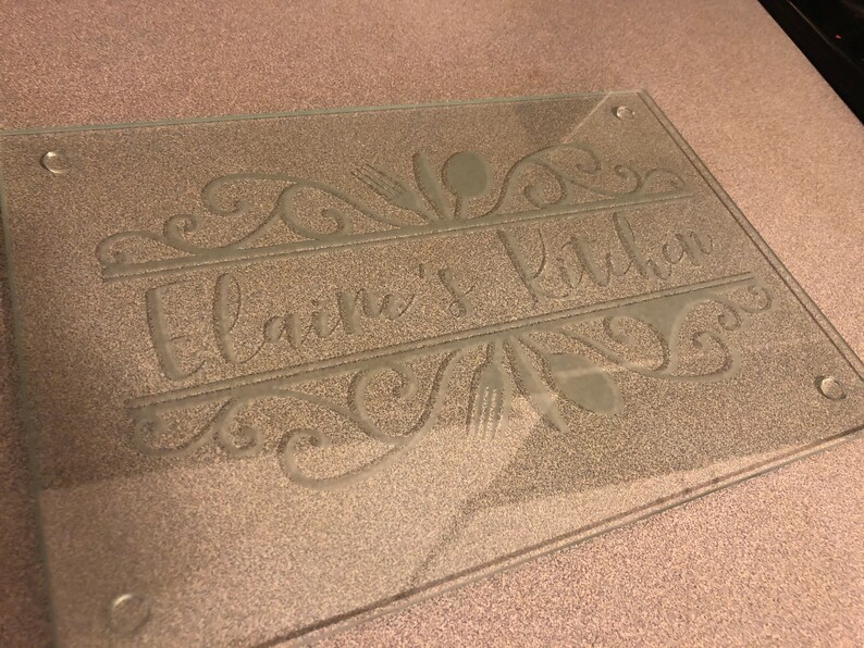 Etched Glass Cutting Boards Personalized Wedding Gift Etsy