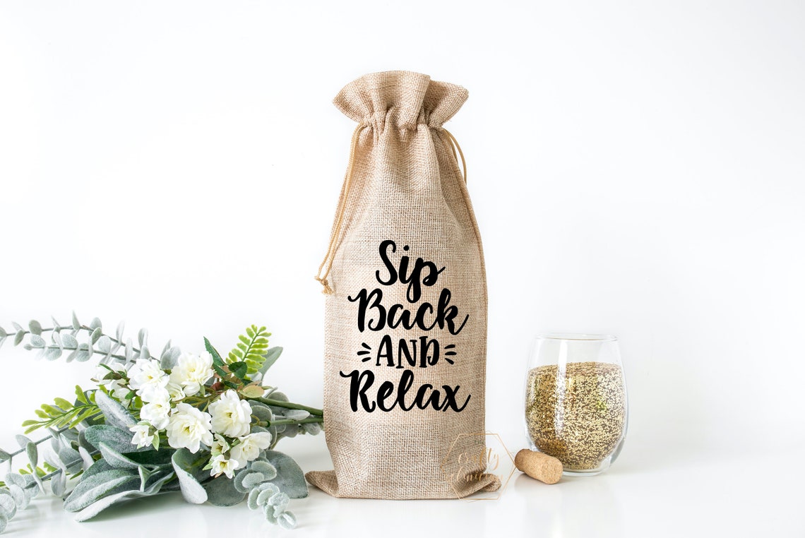 Novelty Burlap Wine Bags Wine Gift Bags Housewarming Gift Etsy