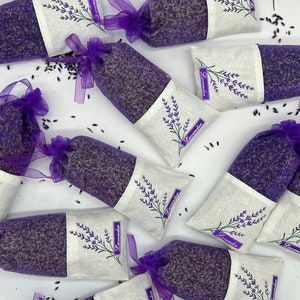 Lavender Sachets Set of 8: Calming Sleep Aid, Natural Deodorizer