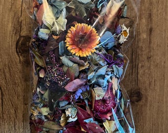 Lavender Potpourri with Dried Flowers: Organza Gift Bag, Free Seeds