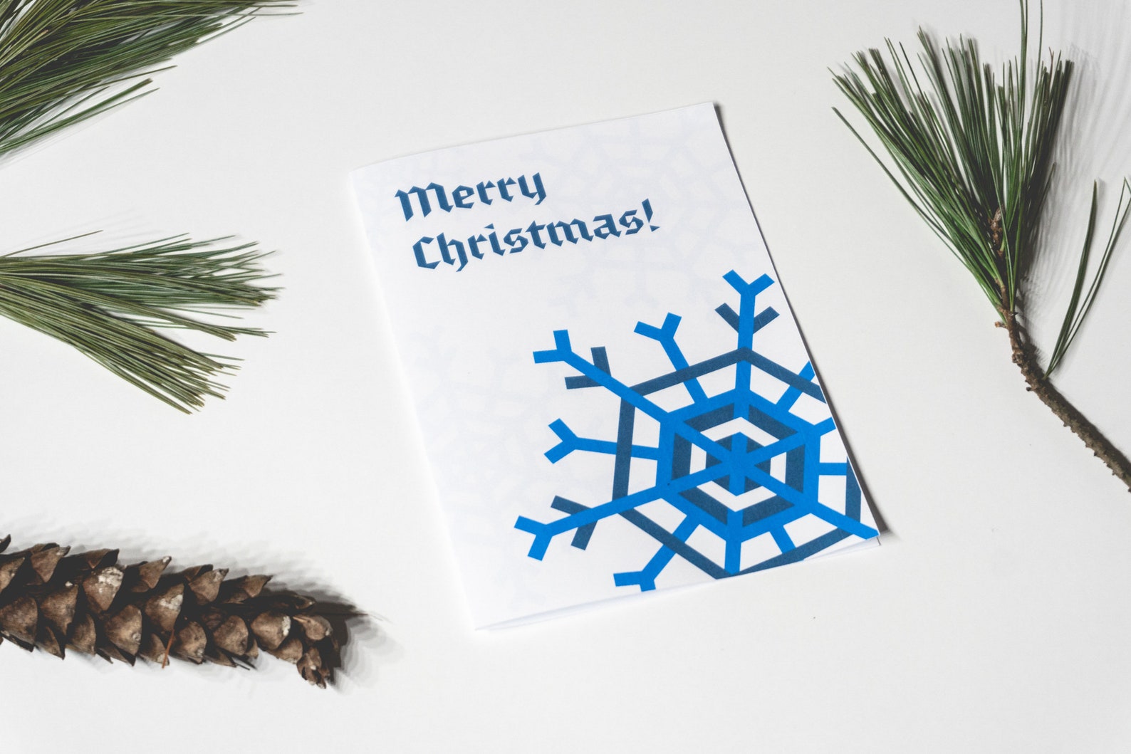 Merry Christmas 5x7 Printable Greeting Card Geometric - Etsy UK