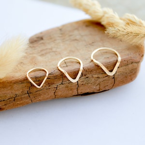 12K Gold Filled Gehämmertes Piercing, G20 oder G18, Ø 8,9,10,11,12mm, Conch Cuff Ring, Helix Ring, Dreieck, Tropfen, Spike, Minimalistisch