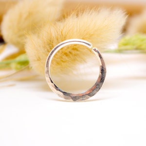 Simple or hammered 925 silver piercing ring, 16G (1.2mm), Ø 10,11,12,13,14mm Cartilage ear Nose septum Navel Minimalist Mini hoop