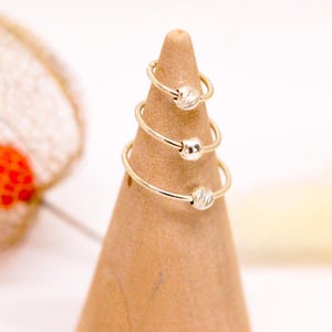 925 Silver piercing ring, silver pearl (removable by pressure) 20G (0.8mm) Ø 6,7,8,9,10,11,12mm Cartilage ear Nose Navel Mini creole