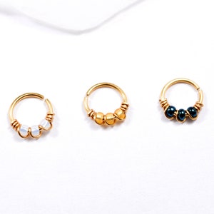 Piercing ring 12K Gold Filled / 925 Silver / 316L Steel Ø 5,6,7,8,9,10mm, 20G (0.8mm) Cartilage Ear Navel Nose Mini Minimalist Hoop