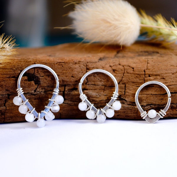 VF VFUN 16G Piercing Anneaux Nez Septum Tragus Cristal Boule Lèvre