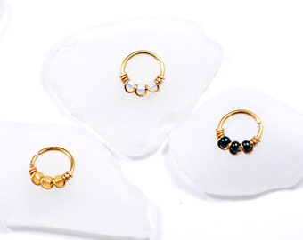 Piercing ring Gold filled 12K/ Silver 925/ Steel 316L Ø 5,6,7,8,9,10mm 20G (0.8mm) Cartilage ear Navel Nose Mini creole Upper lobe