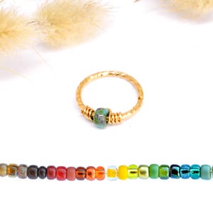 14 Carat Gold Filled Diamond Piercing Ring, Glass Pearl Ø 5,6,7,8,9,10,11,12mm, 19G (0.89mm) Cartilage Ear Nose Navel Mini Hoop