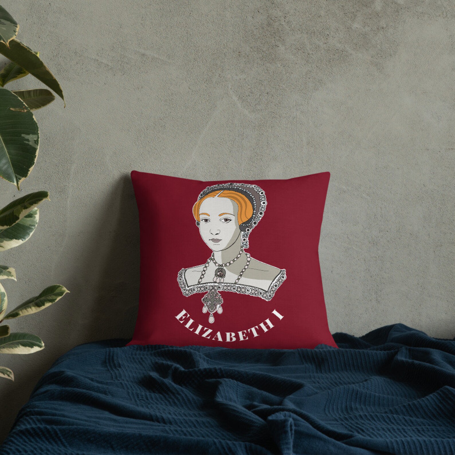 Queen Elizabeth I Cushion Pillow The Tudors Tudor Gift The Etsy