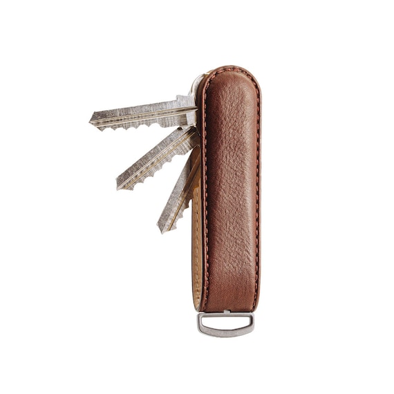 Italienisches Leder Schlüsselorganizer, Schlüsselhalter, Schlüsselanhänger,  Schlüsselring, Jibbon Schlüsselorganizer, EDC, Everyday Carry,  Geburtstagsgeschenk, Geschenk, Kakao - .de