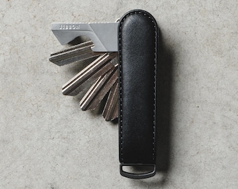 Organizador de llaves de cuero italiano, llavero Jibbon, EDC